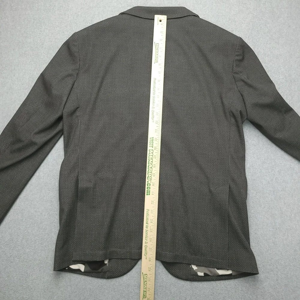 Hammer Made Sport Coat Mens 42 Gray Geometric‎ Camo Lining Stretch Double Vent